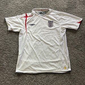 Umbro England 2005/2007 Football Soccer Jersey Kit White Home Men’s Size Large